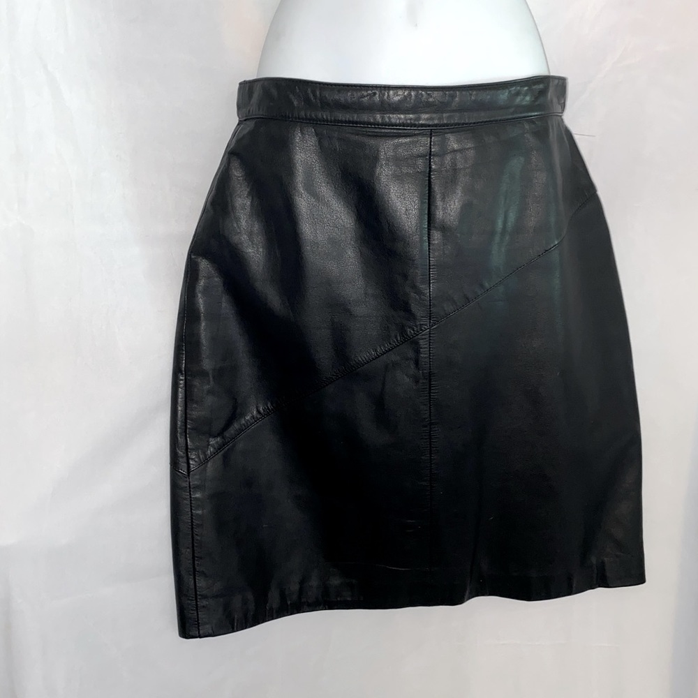 John & Sons Co California Leather Skirt